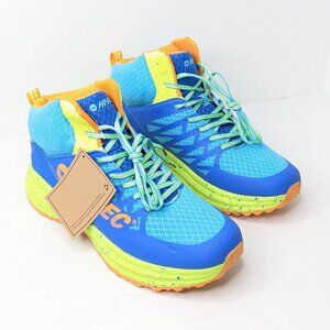 Hi-Tec Destructor Logo Hiking Boots, Blue/Yellow, Men's 9.5 M